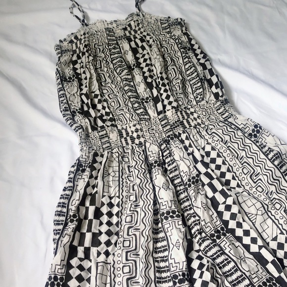 Freckles Black and White Patterned Jumpsuit Romper - Picture 2 of 5